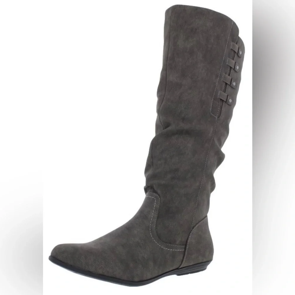 NEW Cliffs Francie Slouchy Faux Suede Knee-High Boots Size 8WIDE & WIDE CALF